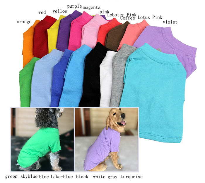 wholesale dog shirts blank