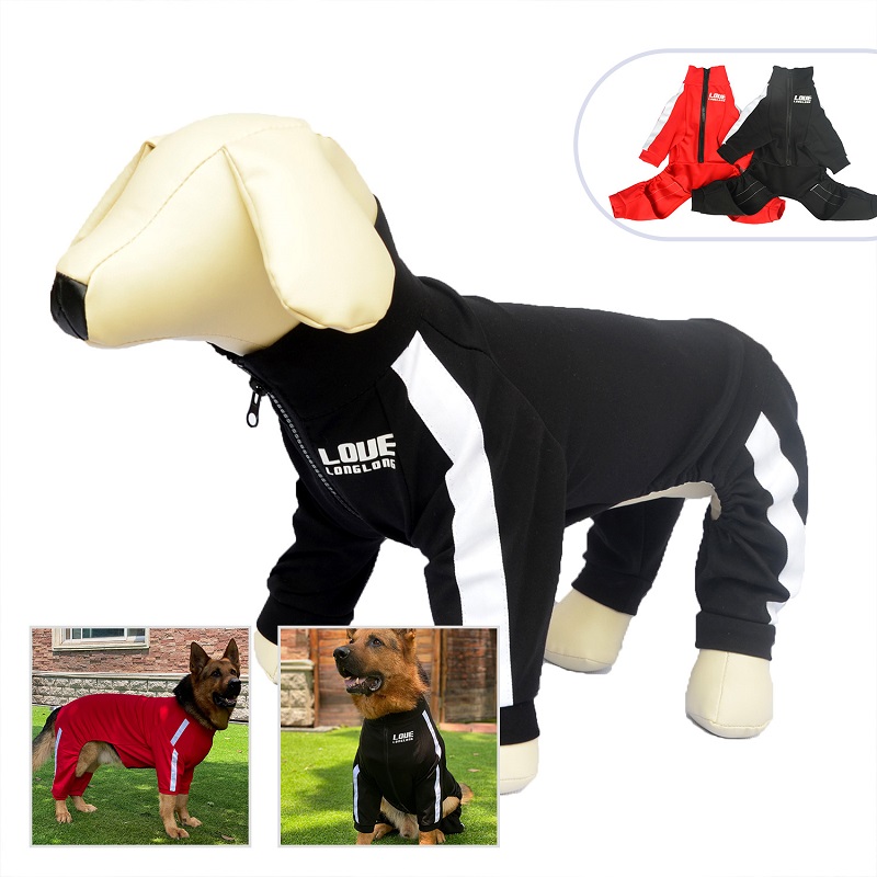 Dog Sweatshirt Zipper Dog Sport Suit