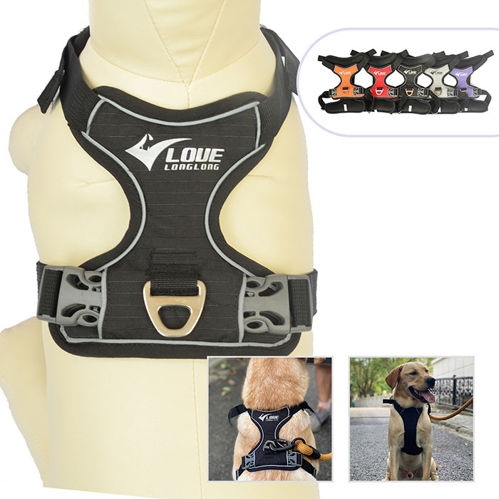 Dog Harness with Safety Reflective Logo
