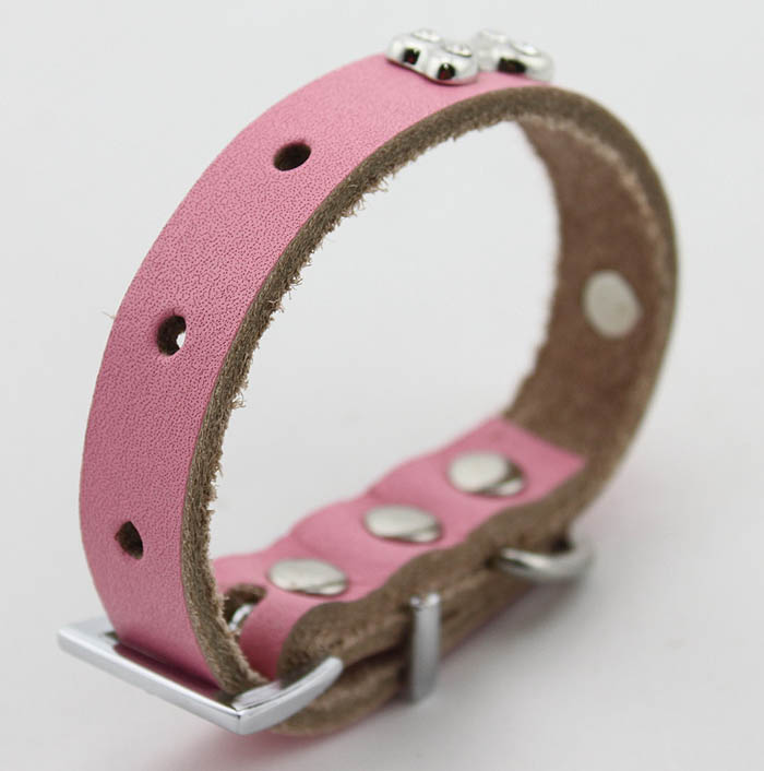 Genuine leather Dog collar 5 color Bones Genuine leather Dog collar 5 color Bones
