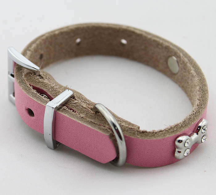 Genuine leather Dog collar 5 color Bones Genuine leather Dog collar 5 color Bones