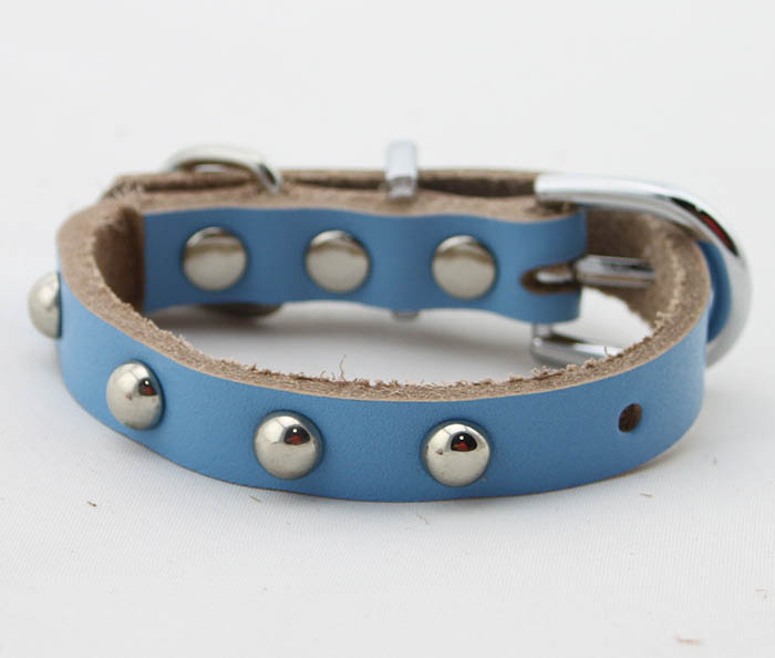 Genuine leather Dog collar 5 color Round Genuine leather Dog collar 5 color Round
