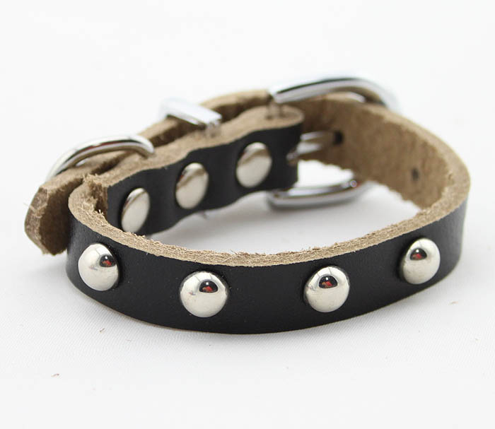 Genuine leather Dog collar 5 color Round Genuine leather Dog collar 5 color Round