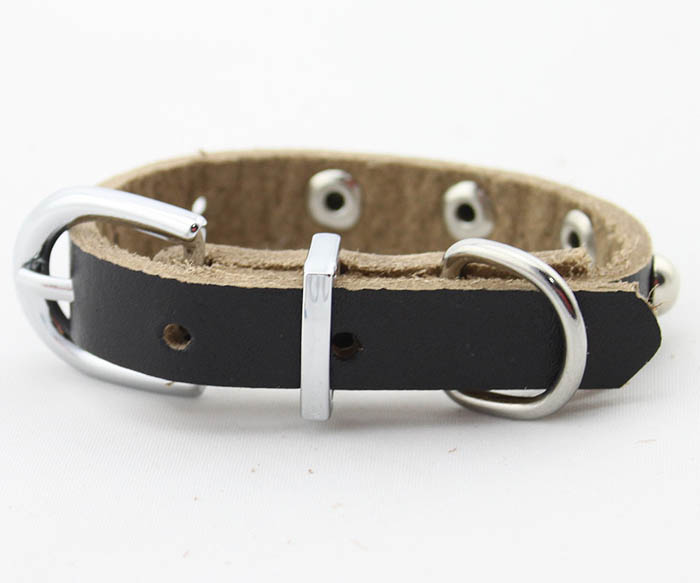 Genuine leather Dog collar 5 color Round Genuine leather Dog collar 5 color Round