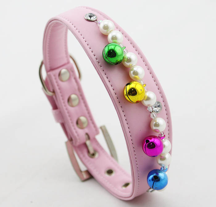 Christmas pearls&Bell Dog Collar Christmas pearls&Bell Dog Collar