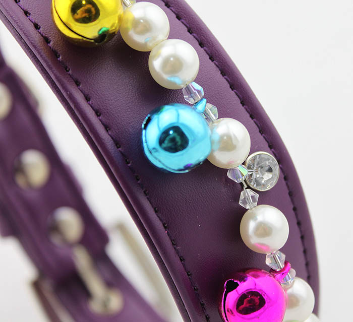 Christmas pearls&Bell Dog Collar Christmas pearls&Bell Dog Collar