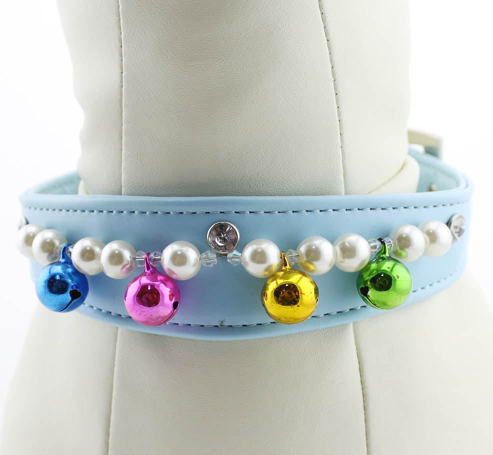Christmas pearls&Bell Dog Collar Christmas pearls&Bell Dog Collar