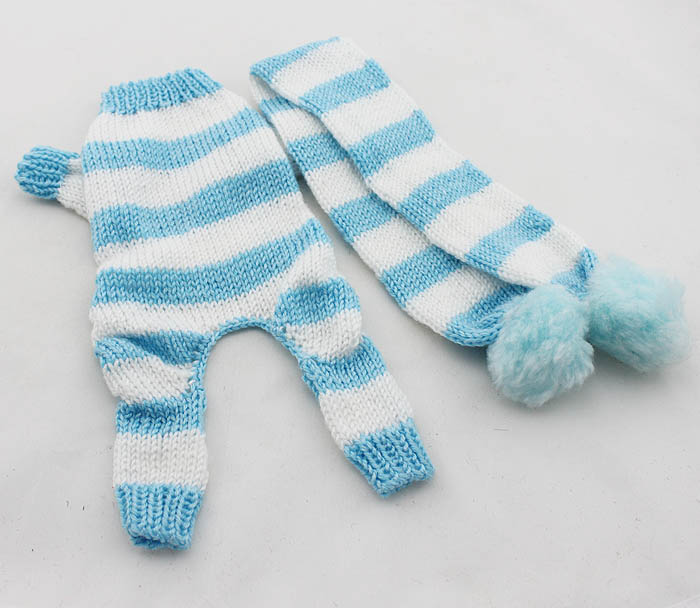 Color Strip  blend Romper&scarf