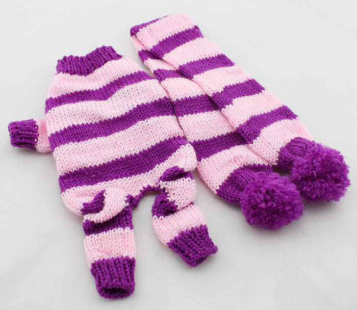 Color Strip  blend Romper&scarf