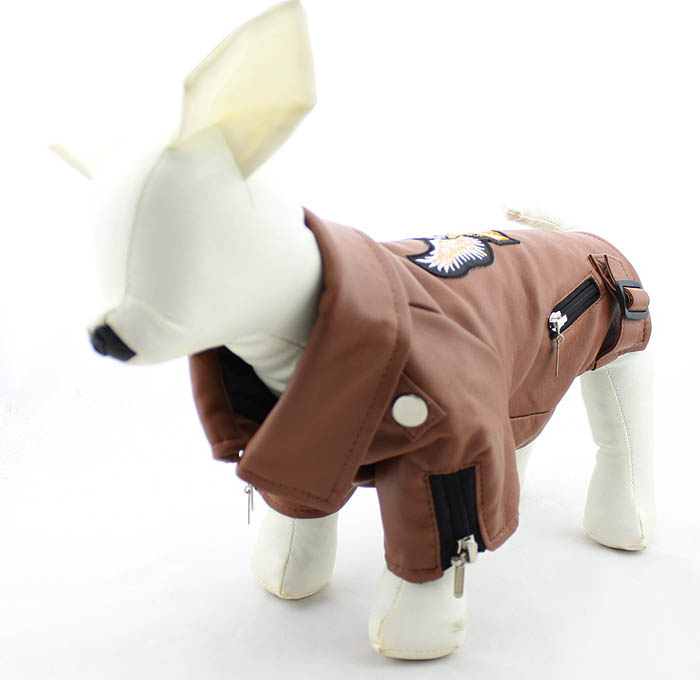 Dog eagle design leather Jacket