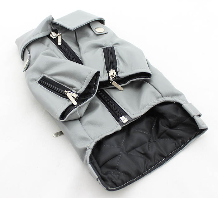 Dog eagle design leather Jacket