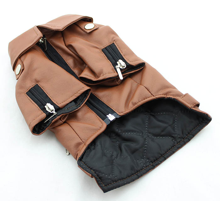 Dog eagle design leather Jacket