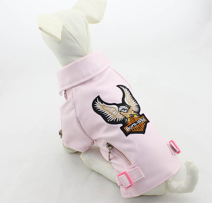 Dog eagle design leather Jacket