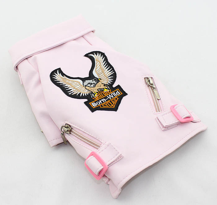Dog eagle design leather Jacket