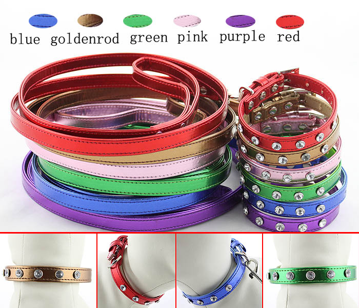 Rhinestones collars and leashes(dozen) Rhinestones collars and leashes(dozen)