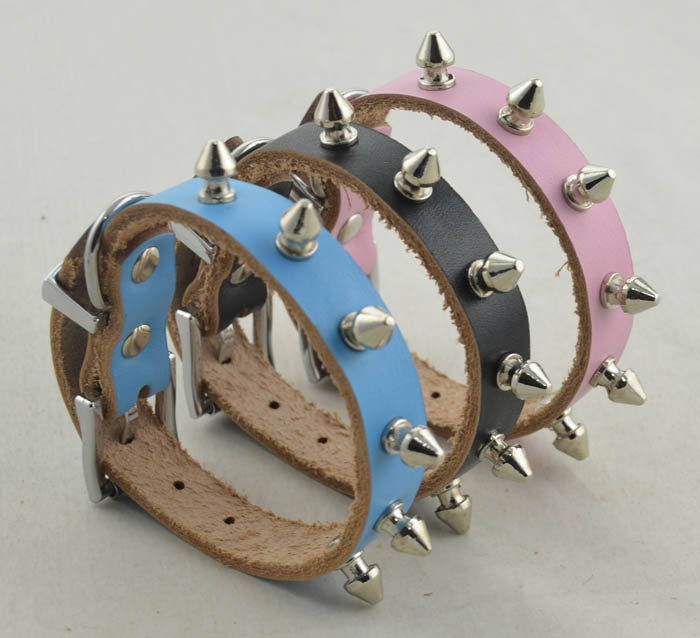 Genuine leather Dog collar 5 color Kings Genuine leather Dog collar 5 color Kings