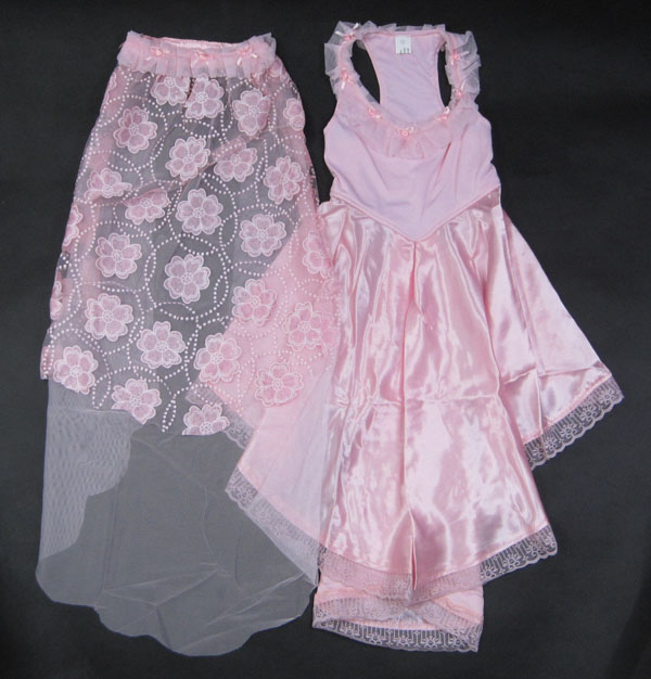 Large Dog Elegant Wedding Gown Set - Pink