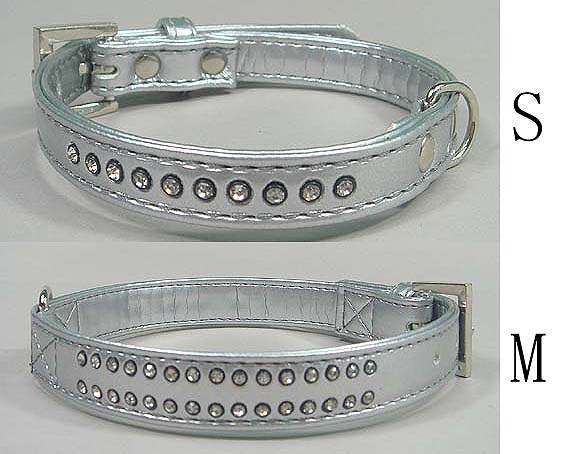 Line Rhinestones Silvery Collar