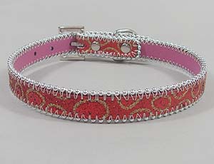 Shining Leather Collar Red Gorgeous