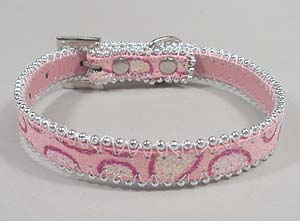 Shining Leather Pink Gorgeous Collar