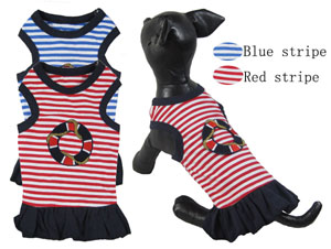 Life buoy His-and-hers stripe T-Dress