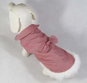 Jeans harness with faus fur trim
