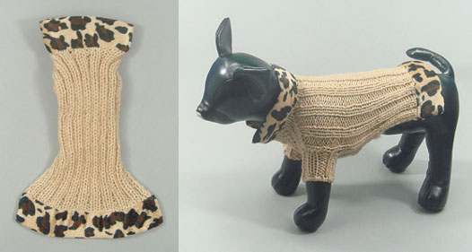 Leopard Pattern Beige Sweater